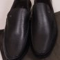 BRUNO MAGLI SHOES $545 BLACK LOGO M ORNAMENTED VAMP HANDMADE LOAFERS 8 41e NEW