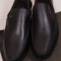 BRUNO MAGLI SHOES $545 BLACK LOGO M ORNAMENTED VAMP HANDMADE LOAFERS 8 41e NEW