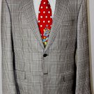 BRIONI COAT $4689 BROWN GLENPLAID 2BTN CASHMERE/SILK HANDMADE JACKET 42L 52e NEW