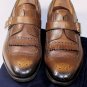 PRADA SHOES $1075 BROWN BURNISHED CALFSKIN SHANGHI HANDMADE LOAFER 8.5 41.5e NEW