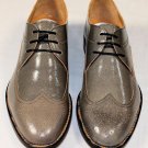 MAISON MARTIN MARGIELA SHOES $950 GRAY WINGTIP LEATHER REPLICA DERBY 8 41e NEW