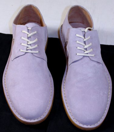 ANN DEMEULEMEESTER SHOES $875 LIGHT PINK SUEDE MINIMAL HEEL DERBY 12 45e NEW