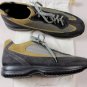 SANTONI SHOES $495 TWO TONE KHAKI SIDE STITCHED AIRWALK TRAINERS 11.5 44.5e NEW