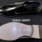 GIORGIO ARMANI SHOES $850 BLACK TOE ORNAMENT CAP TOE TWO TONE DERBY 10 43e NEW