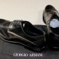 GIORGIO ARMANI SHOES $850 BLACK TOE ORNAMENT CAP TOE TWO TONE DERBY 10 43e NEW