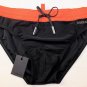 DSQUARED2 SWIMSUIT $285 BLACK LOGO SWIM BRIEFS BEACHWEAR BATHING SLIP MED 50 NEW
