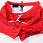 DSQUARED2 SWIM TRUNKS $440 RED CONTRAST WHITE LOGO ORNAMENT SWIMSUIT MED 50e NEW
