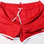 DSQUARED2 SWIM TRUNKS $440 RED CONTRAST WHITE LOGO ORNAMENT SWIMSUIT MED 50e NEW