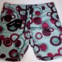 DOLCE & GABBANA SHORTS $680 LT BLUE/GREEN/BURGUNDY SPOT DYED BERMUDAS 34 50e NEW