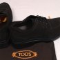 TOD'S SHOES $645 DARK BROWN SUEDE SPLIT TOE CHUNKY SOLE DERBYS 11.5 44.5e NEW