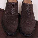 CHURCH'S SHOES $785 BROWN WING TIP ORNAMENT BENCH MADE SUEDE OXFORDS 11 44e NEW