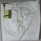 BORRELLI PANTS $545 WHITE HANDMADE CHINO SUMMER TROUSERS SLACKS 40 56e NEW