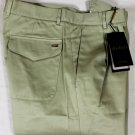 GUCCI PANTS $595 KHAKI GRAY PALLADIUM LOGO ORNAMENTED CHINO SLACKS 34 50e NEW