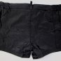 DSQUARED2 SWIM TRUNKS $445 BLACK LETTERMAN LOGO ORNAMENTED HIP SWIMSUIT S 48 NEW