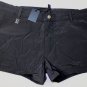 DSQUARED2 SWIM TRUNKS $445 BLACK LETTERMAN LOGO ORNAMENTED HIP SWIMSUIT S 48 NEW