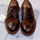 BRUNELLO CUCINELLI SHOES $1295 BROWN CALF HANDMADE WINGTIP DERBY 11.5D 44.5 NEW