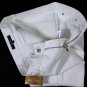 GUCCI JEANS $595 WHITE GUCCISSIMA EMBOSS LOGO STRIPE FIT LEG DENIM 34/36 50e NEW
