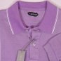 TOM FORD POLO $850 PURPLE/SILVER 2-BTN COTTON/SILK LOGO POLO XXL 56e NEW
