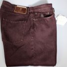 BRUNELLO CUCINELLI JEANS $640 BURGUNDY WASH LOGO STRT LEG DENIM 38/36 54 NEW