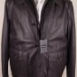 ZEGNA COAT $4895 DARK BROWN 100%AFRICAN LAMBSKIN VESTED BOMBER JACKET 42 52e NEW
