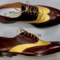 MAISON MARTIN MARGIELA SHOES $950 BROWN/GOLD WINGTIP LEATHER REPLICA 9 42e NEW