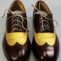 MAISON MARTIN MARGIELA SHOES $950 BROWN/GOLD WINGTIP LEATHER REPLICA 9 42e NEW
