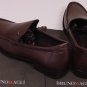 BRUNO MAGLI SHOES $545 BROWN LOGO M ORNAMENTED VAMP HANDMADE LOAFERS 8 41e NEW