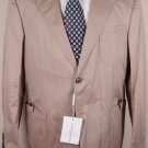 SALVATORE FERRAGAMO JACKET $1530 KHAKI BROWN SUMMER 2-BTN SPORT COAT 44 56e NEW