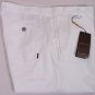 GUCCI PANTS $590 WHITE LOGO TAB LEATHER CHINO TROUSER SLACKS 40 56e NEW
