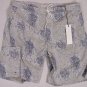 MARC JACOBS SWIMSUIT $450 GRAY/BLUE LOGO COUTURE BEACHWEAR SWIM SHORTS L 52e NEW
