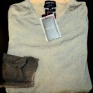 GIORGIO ARMANI BLACK LABEL SWEATER $1545 BLUE/BROWN DEGRADE CASHMERE XL 54e NEW
