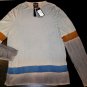 GIORGIO ARMANI BLACK LABEL SWEATER $1545 BLUE/BROWN DEGRADE CASHMERE XL 54e NEW