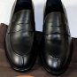 TOD'S SHOES $645 BLACK SPLIT TOE TONAL STITCH PENNY LOAFERS 8 41e NEW