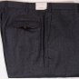 BRIONI PANTS $960 CHARCOAL GRAY 100% SUPER 120's WOOL LEATHER SLACKS 42 60e NEW
