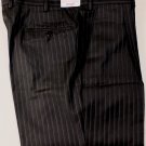 BRIONI PANTS $1760 BLACK NAVY STRIPED 100%WOOL GAMMA HANDMADE SLACKS 38 54 NEW