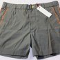 MARC JACOBS SWIMSUIT $495 FATIGUE GRAY LOGO COUTURE BEACHWEAR TRUNKS M 50e NEW