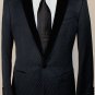 DOLCE & GABBANA JACKET $2195 BLACK 1-BTN TEXTURED VELVET FORMAL COAT 38R 50e NEW