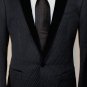 DOLCE & GABBANA JACKET $2195 BLACK 1-BTN TEXTURED VELVET FORMAL COAT 38R 50e NEW