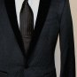 DOLCE & GABBANA JACKET $2195 BLACK 1-BTN TEXTURED VELVET FORMAL COAT 38R 50e NEW