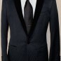 DOLCE & GABBANA JACKET $2195 BLACK 1-BTN TEXTURED VELVET FORMAL COAT 38R 50e NEW
