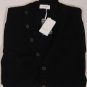 MALO SWEATER $1150 BLACK 100%CASHMERE 11-BTN V-NECK CARDIGAN BOMBER LG 52e NEW