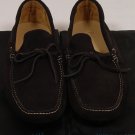 SUTOR MANTELLASSI SHOES $545 DK BROWN PEBBLE SOLE HANDMADE TIED DRIVER 9 42e NEW