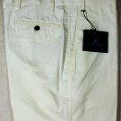 LANVIN PANTS $845 WHITE COTTON GROSGRAIN ACCENTED COUTURE SLACKS 34 50e NEW
