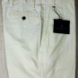 LANVIN PANTS $845 WHITE COTTON GROSGRAIN ACCENTED COUTURE SLACKS 34 50e NEW