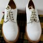 CESARE PACIOTTI SHOES $495 IVORY LINEN 308 MADISON AVE LOGO DERBY 10 43e NEW