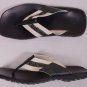 D & G SHOES $395 BLACK/BEIGE LOGO STRAP THONG TREADED TIRE SOLE SANDAL 7 40e NEW