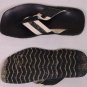D & G SHOES $395 BLACK/BEIGE LOGO STRAP THONG TREADED TIRE SOLE SANDAL 7 40e NEW