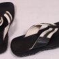 D & G SHOES $395 BLACK/BEIGE LOGO STRAP THONG TREADED TIRE SOLE SANDAL 7 40e NEW