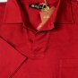 LORO PIANA POLO $445 RED 1-BTN OPEN PIQUE LOGO EMBROIDERED POLO LG 52e NEW