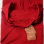 LORO PIANA POLO $445 RED 1-BTN OPEN PIQUE LOGO EMBROIDERED POLO LG 52e NEW